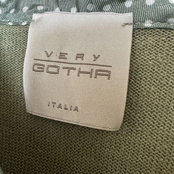 Very Gotha Italia Sleeveless Green Collared Shirt Sweater Mixed Size Small (3) - Picture 4 of 13